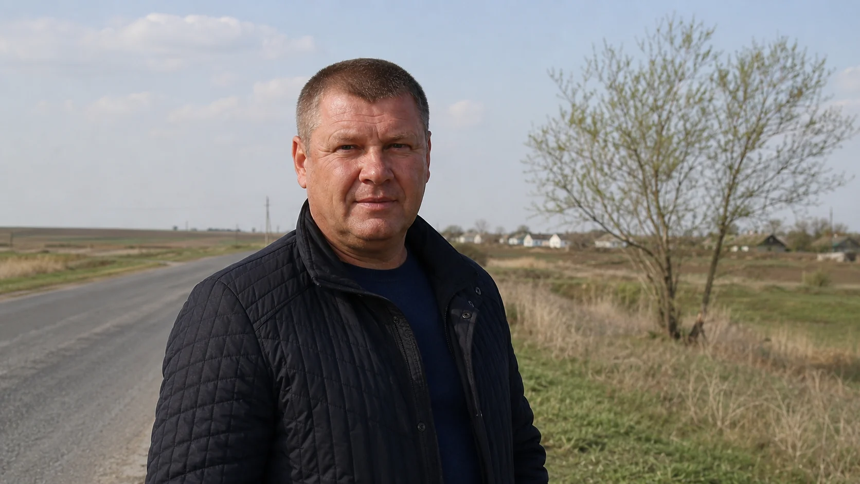 Rural road in the Nekhaevsky District